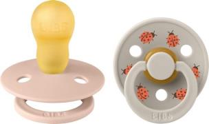 BIBS Studio Colour Ladybug Schnuller 2er-Pack Latex Größe 3, Blush