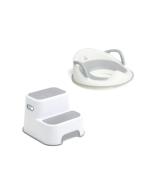 Beemoo CARE Assist Toilettensitz &  Tritthocker, White/Grey