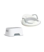 Beemoo CARE Assist Toilettensitz &  Hocker, White/Grey