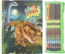 Dino World Malbuch mit Buntstiften