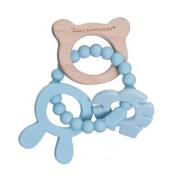 Teddykompaniet  Silikon &  Holz Beißring, Teal