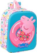 Peppa Wutz 3D Mini Kinder Rucksack 6L, Blau/Pink