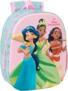 Disney Prinzessinnen 3D Kinder Rucksack 8.5L, Rosa/Blau
